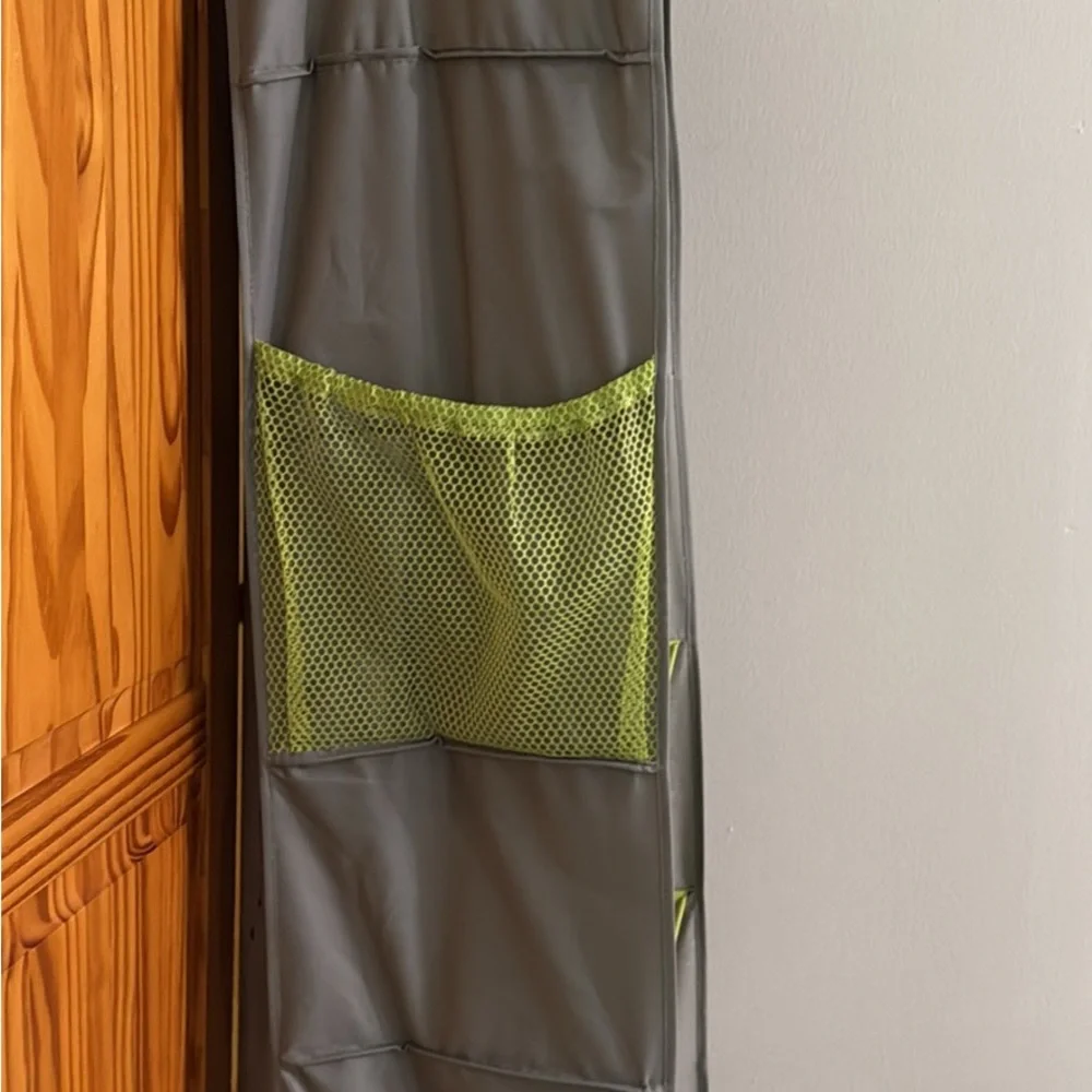 Stylish Green and Gray Hanging Closet Organizer
